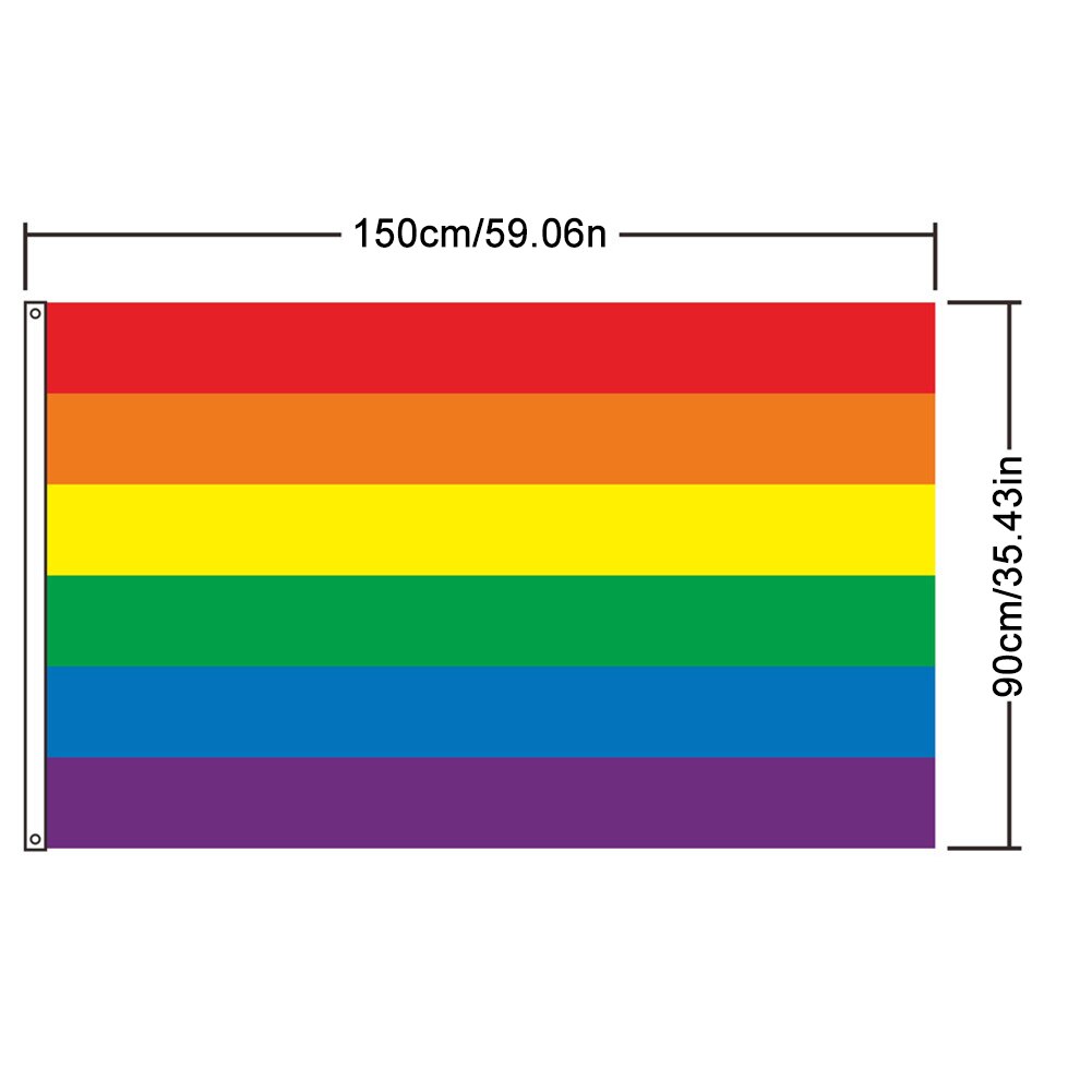 Gökkuşağı bayrağı renkli gökkuşağı barış bayrakları Polyester lezbiyen eşcinsel Parade bayrakları afiş LGBT Pride LGBT bayrak ev dekorasyon 3 boyutları: 90x150cm