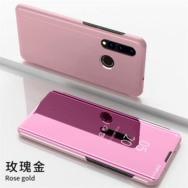 For Huawei Honor 20S Case Luxury Smart Mirror Flip Clear View Cover On Honor20S MAR-LX1H Accessory For Honor 20E Fundas Coque: Honor 20E / Pink