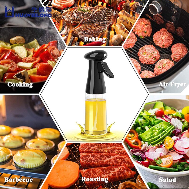 210Ml Spray Fles Voor Bakken Koken Lemon Sproeier Barbecue Salade Spuitfles Thuis Keuken Keuken Gadgets