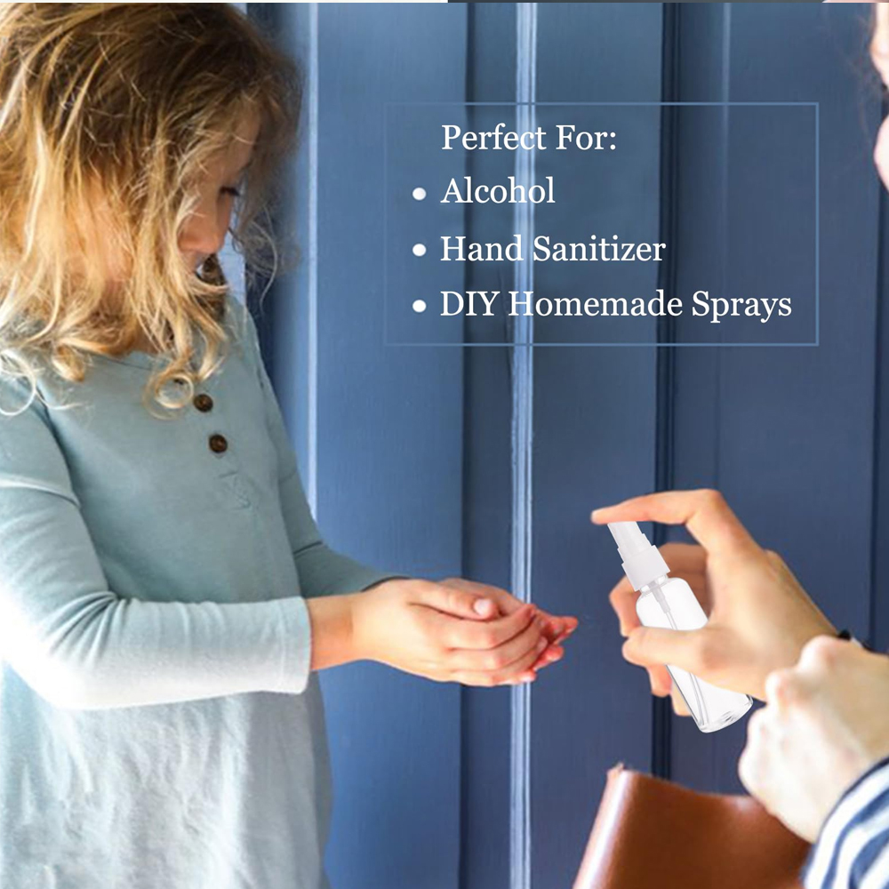 100/60/30/10ml Empty Refillable Bottles Mini Clear Spray Bottles Plastic Perfume Atomizer Portable Transparent Dispenser Travel