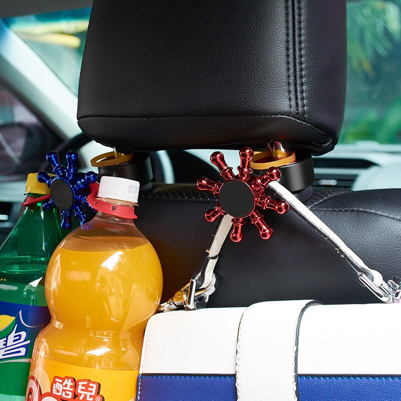 1 Pcs Cool Multifunctionele Auto Kleerhangers Kunnen Verbergen Achterbank Hoofdsteun Revolve Kleerhanger Rota Auto Doeken Haak duurzaam