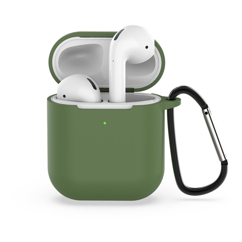 Funda para auriculares con funda de gancho para Apple Airpods 2 Airpods2 funda de silicona para Airpods 2 Caja de carga inalámbrica Bluetooth: 09