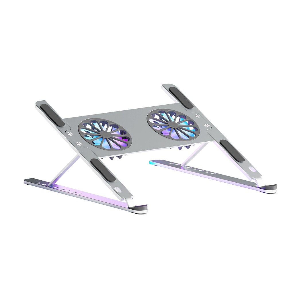 Foldable Laptop tablet Stand With Cooling Fan Heat Dissipation Aluminum For Desktop MacBook Air Pro Stand Notebook Holder Cooler: 03