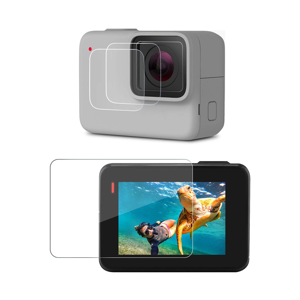 Gehard Glas Lens + Lcd Screen Protector Voor Gopro Hero 7 Zilver/Wit Actie Camera Beschermende Film Voor Go pro 5 6 7 Accessoire