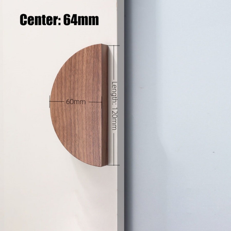 Manijas de puertas de gabinete de madera, perillas de cajón semicirculares, tiradores de armarios, muebles de armario para habitación de niños, manijas de madera semicirculares: Verde