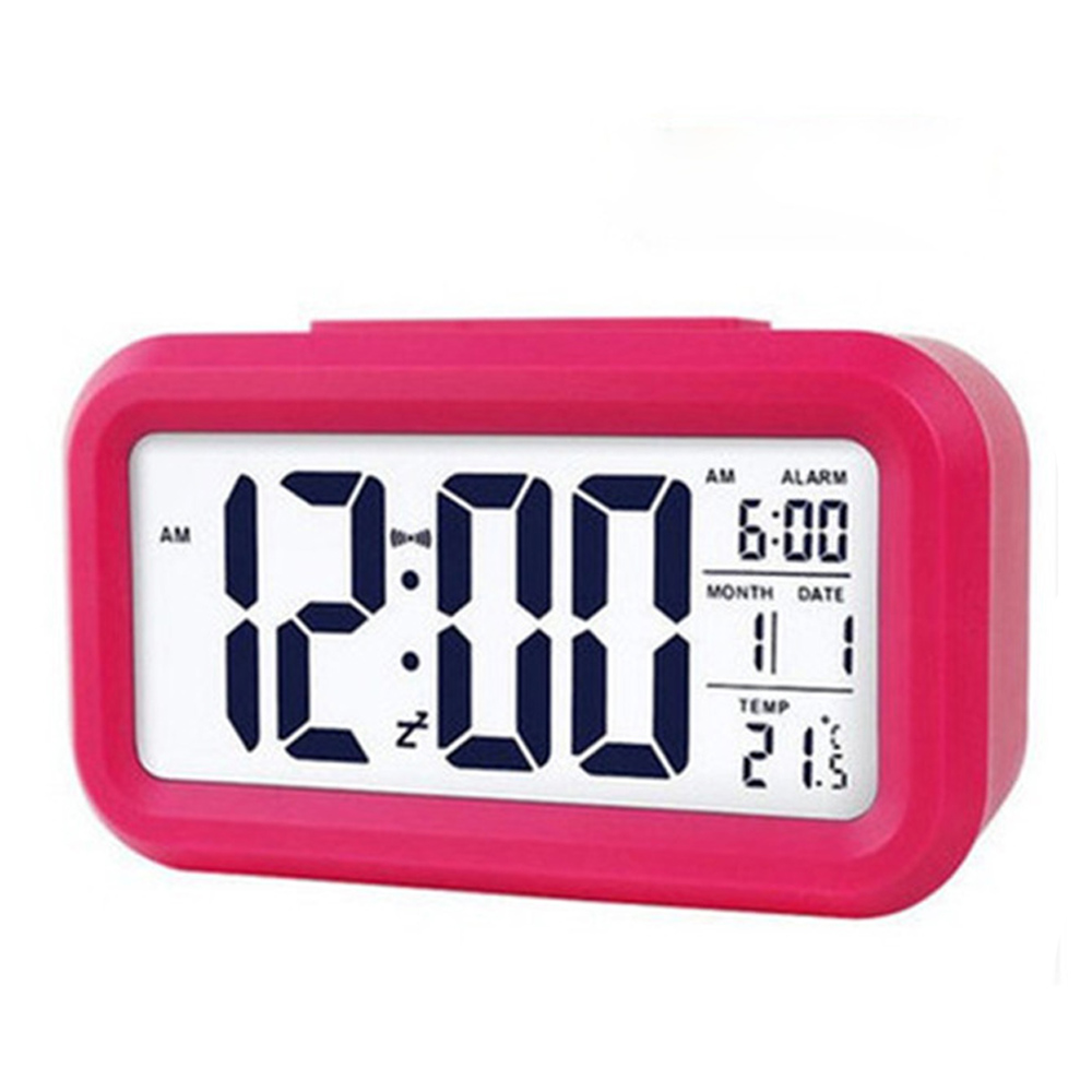 Electronic Table Clocks Large LED Digital Alarm Clock Temperature Display For Home Office Travel Desk Decoration Clock: Red
