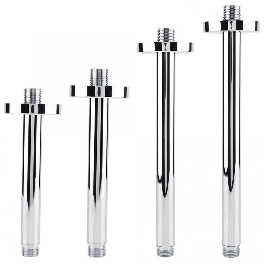 Shower Arm Tube Stainless Steel Round Top Shower Arm Tube Wall-mounted Bathroom Ceiling Shower Head Extension
