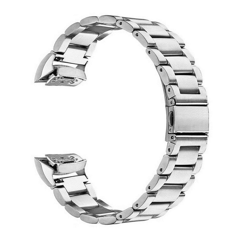 Rostfritt stålband för samsung gear fit 2 pro smart armband band loop för samsung gear fit 2 handledsögla correa: Silver-