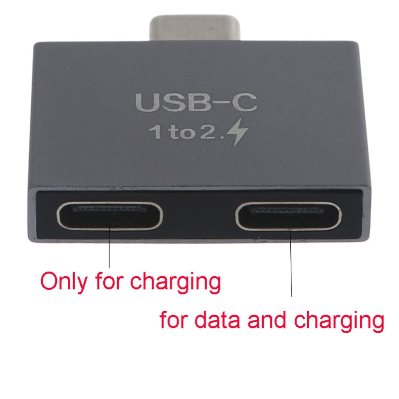 USB C Male to Dual USB C Female Splitter Convter Adapter Extension Connector