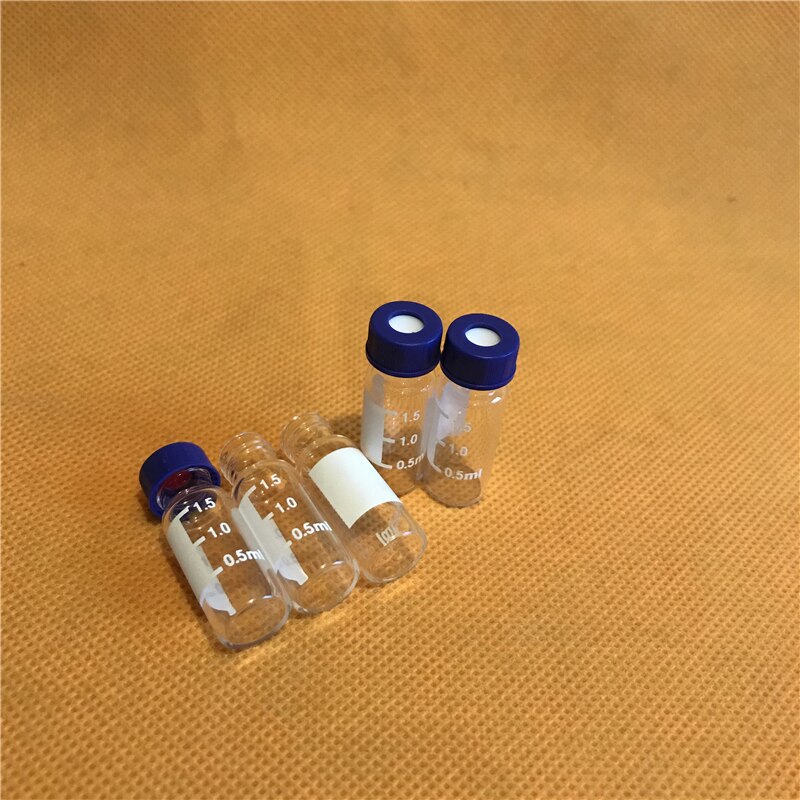 10pcs 2ml Clear Glass Scale Sample Vials chromatographic sample bottle 2ML Glass Bottles With Screw Cap 2ml Packing Bottles
