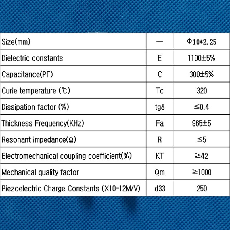 Ultrasone Piëzo Keramische Disc 10x2. 25mm-PZT8 Piezo Disc PZT Kristallen Sensor Element Schoonmaken Zender Chips