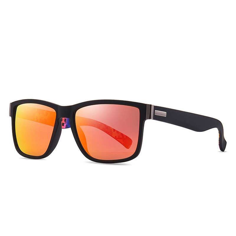 Vierkante Kleur Film Polariserende Zonnebril Kleur Been Zonnebril Rijden Mannen Zonnebril Zonnebril: C5