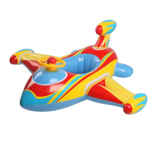 Aufblasbare Flugzeug Schwimmen Ring Sitz Schwimm freundlicher freundlicher Sicherheit Strand Spielzeug: Blau