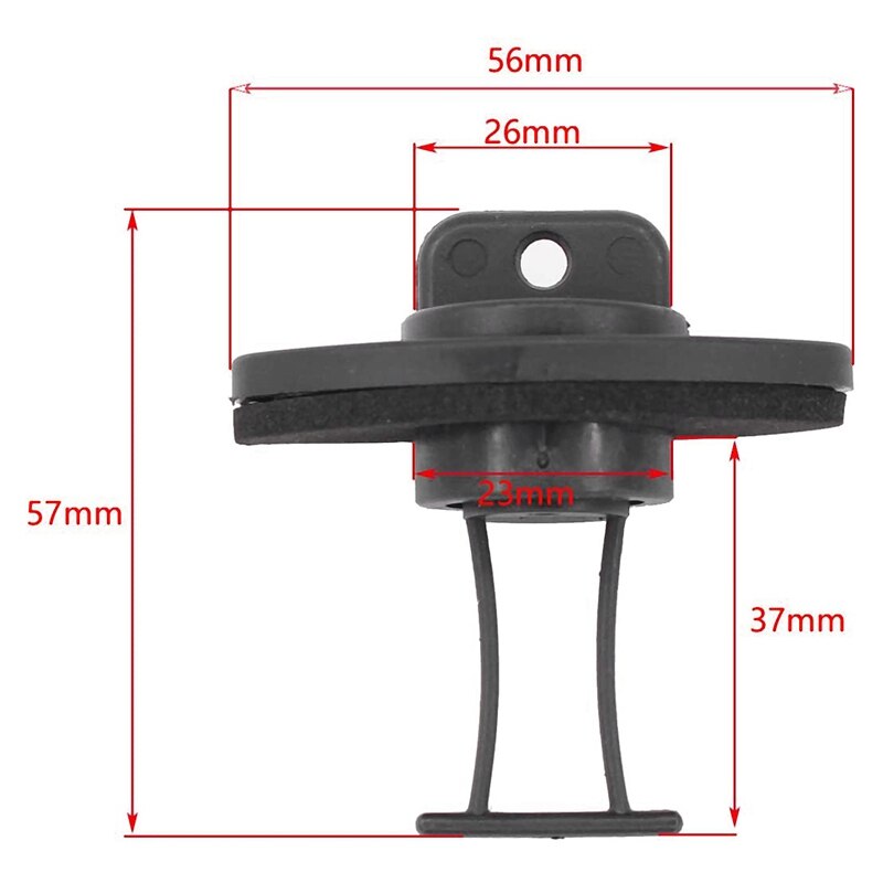 6 Stuks Zwart Universele Kayak Rubberboot Kano Boot Romp Draad Afvoer Pluggen Bung Schroeven Kit Voor Buiten Camping Wandelen