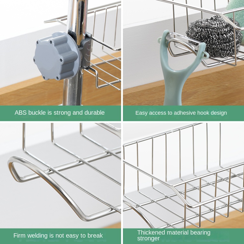 Badezimmerregale, Duschregal, Aluminiumkorb für Seife, Badezimmer, Aufbewahrung, verstellbar, Küchenarmatur, Waschbecken, Lappenhalter