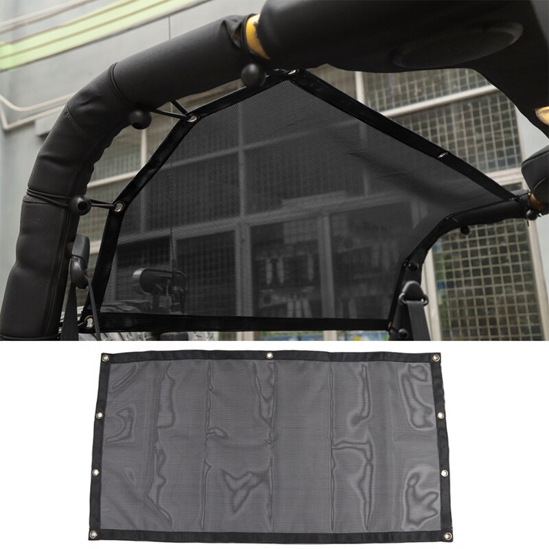 CheroCar Rear Trunk Sunshade Mesh Bikini Cover For 4-Door Jeep Wrangler JL JK TJ - UV Block