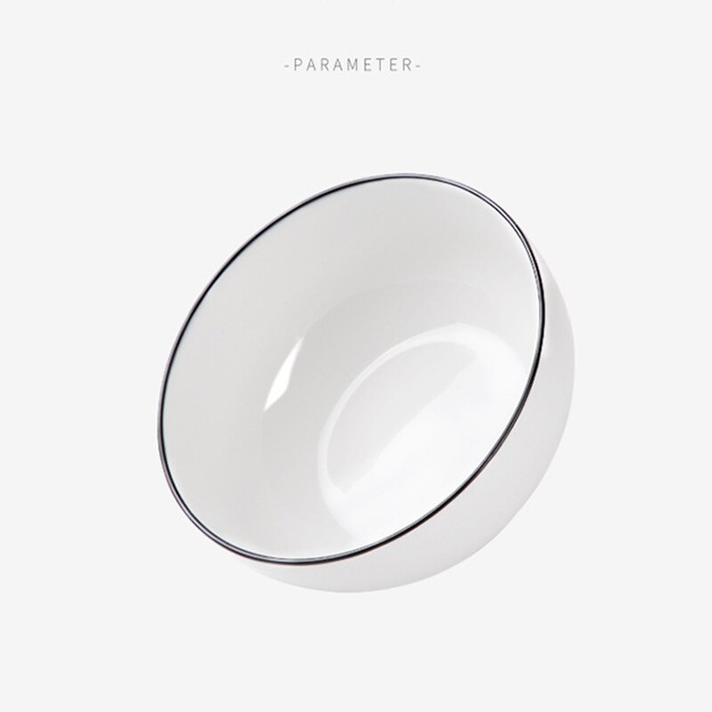 White Dinnerware Set Porcelain Spoon Bowl Plate for Home Use Everyday Use FOU99