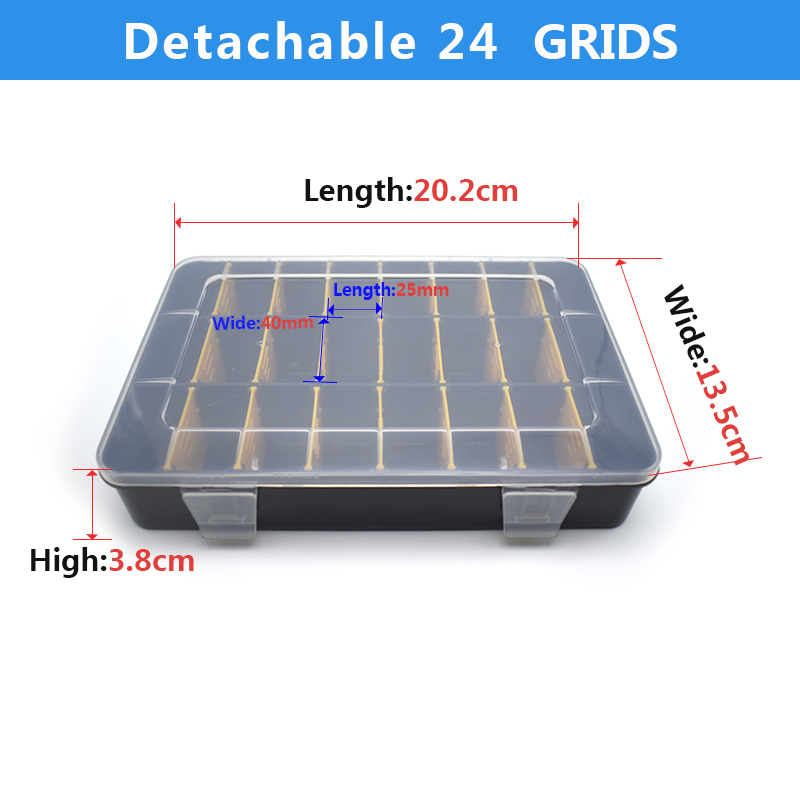 Plastic Box Organizer Container Transparent Compartment Adjustable Storage For Jewelry Button Hardware Tool Screw Detachable Box: MULTI