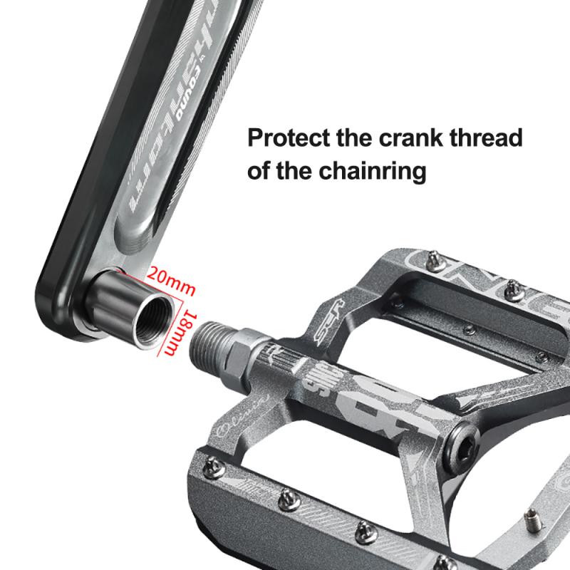 20mm Mountain Bike Pedal Extender Extension Pedal Axle Chrome Molybdenum Steel Bearing Extender Bike Accessories