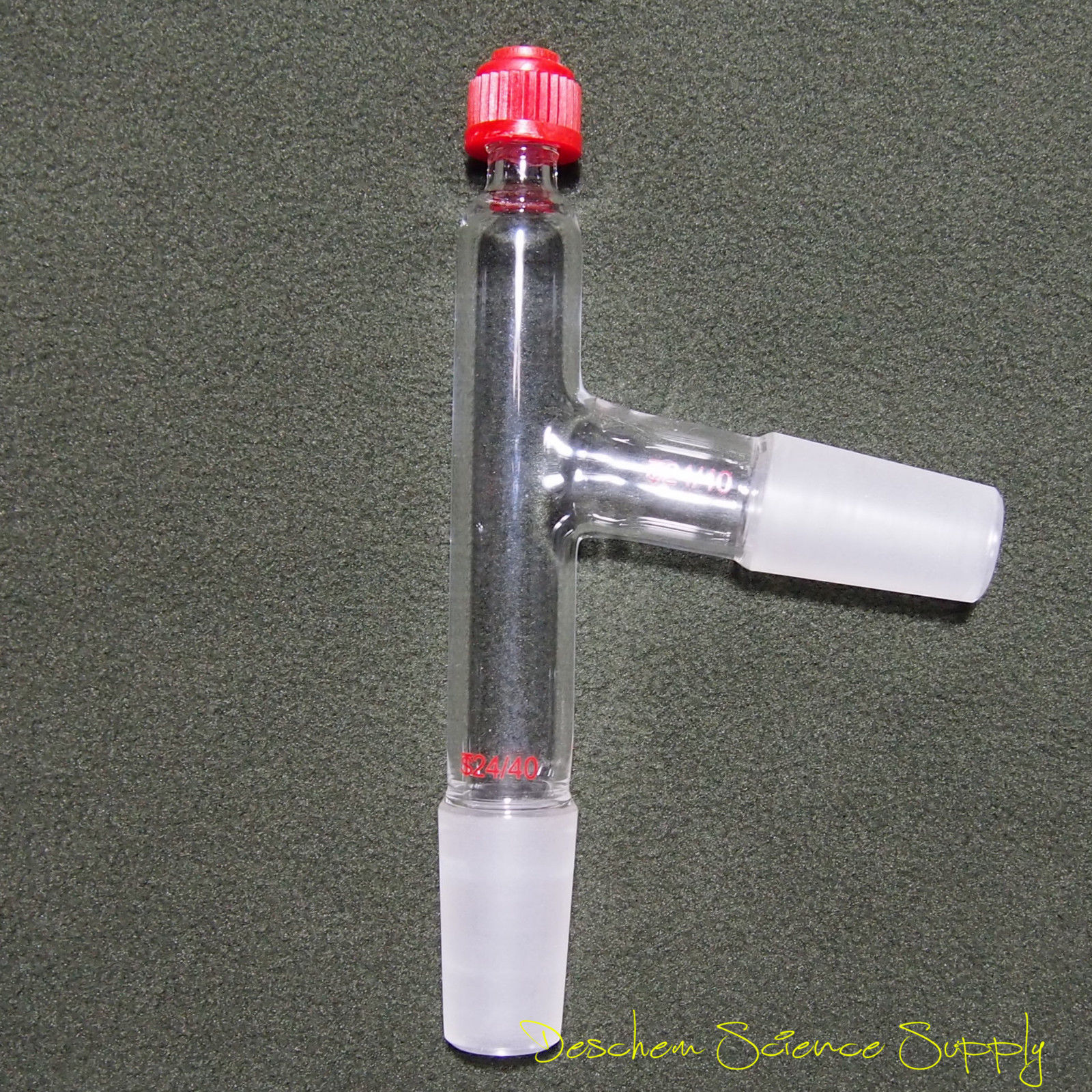 24/40,3-way Distillation Adapter With thread,Plastic Screw Thermometer Tube