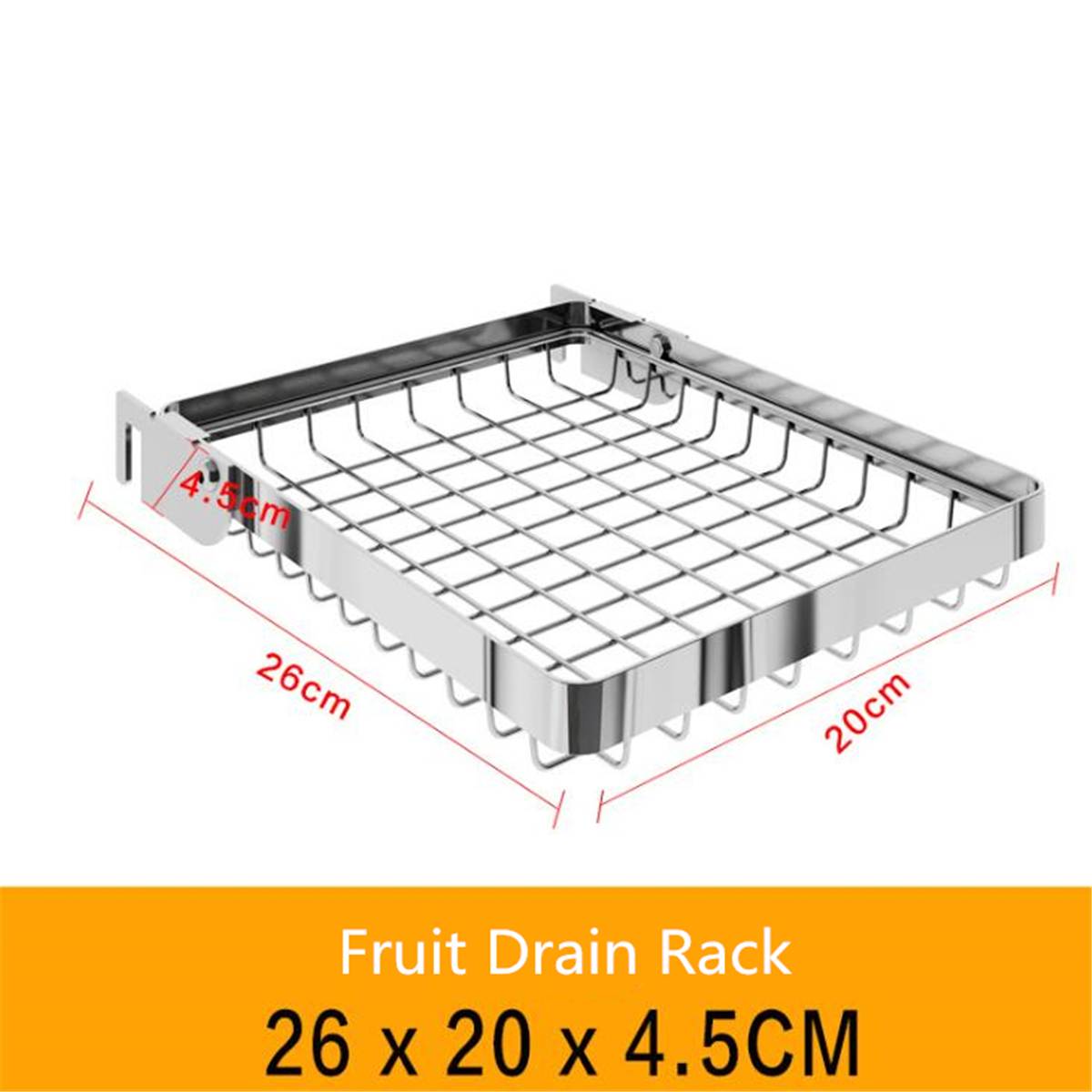 Stainless Steel Kitchen Shelf Storage Holders Bowl Dish Rack Organizer Utensils Storage Supplies Drying Bowl Sink Rack: Fruit Drain Rack