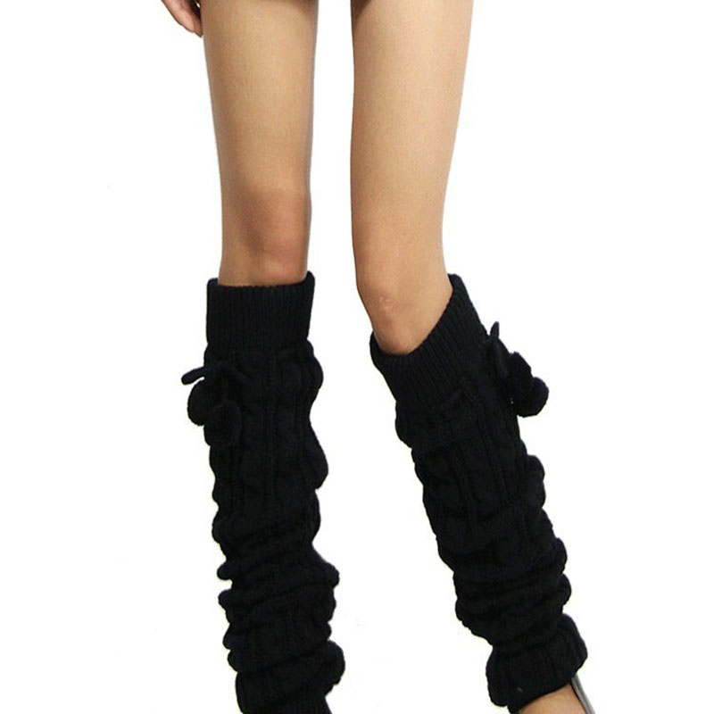 Beenwarmers Vrouwen Gebreide Haak Legging Warme Lange Knie-Voorraden Womens Eenvoudige Effen Kleur All-Wedstrijd Vrouwelijke Trendy casual
