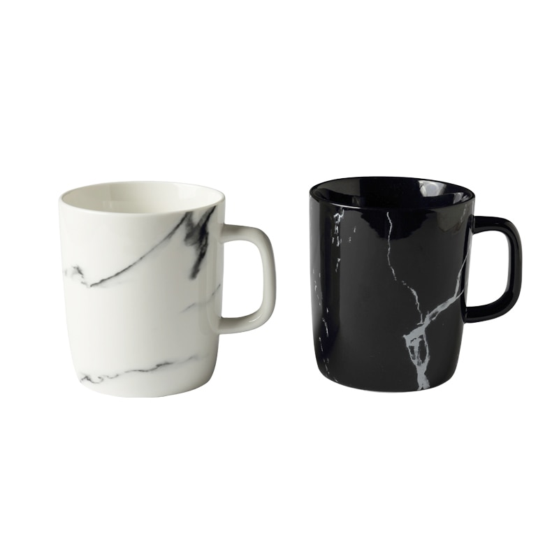 12oz 350ml moderne marmor dekorativt mønster keramisk krus hjemmekontor porselen kaffe melk te drikkekrus drikkevarer