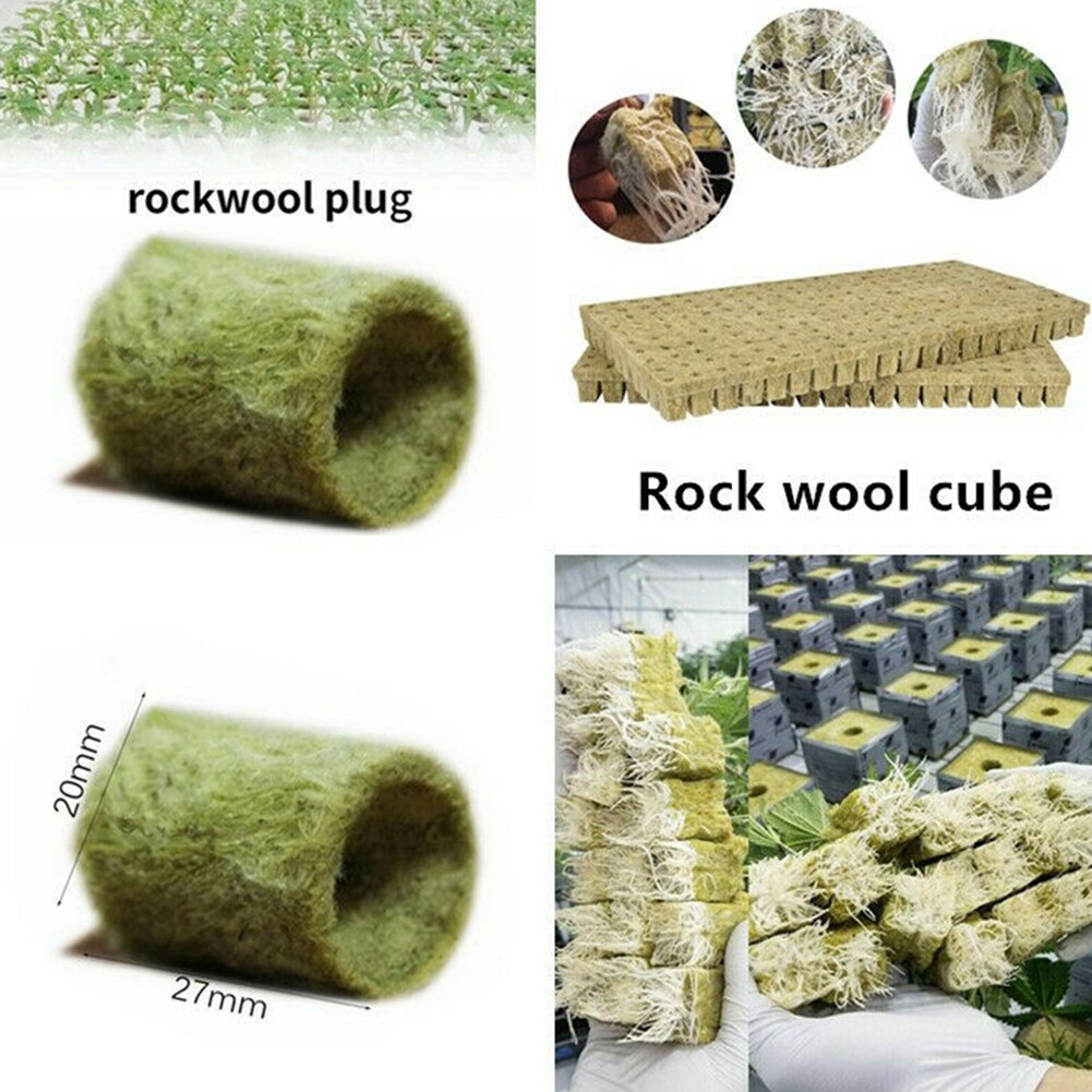 Garden Plant Soilless Culture Substrate Rock Wool Plug Single Hole Growing Rock Wool for Hydroponic Propagation