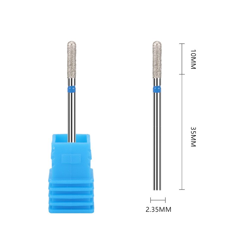 3/32" Nagelwerkzeuge Diamantbohrer Handstück 2,35 mm Schaft Erdbeere Labor Labor Bohrschneider Manikürefeile