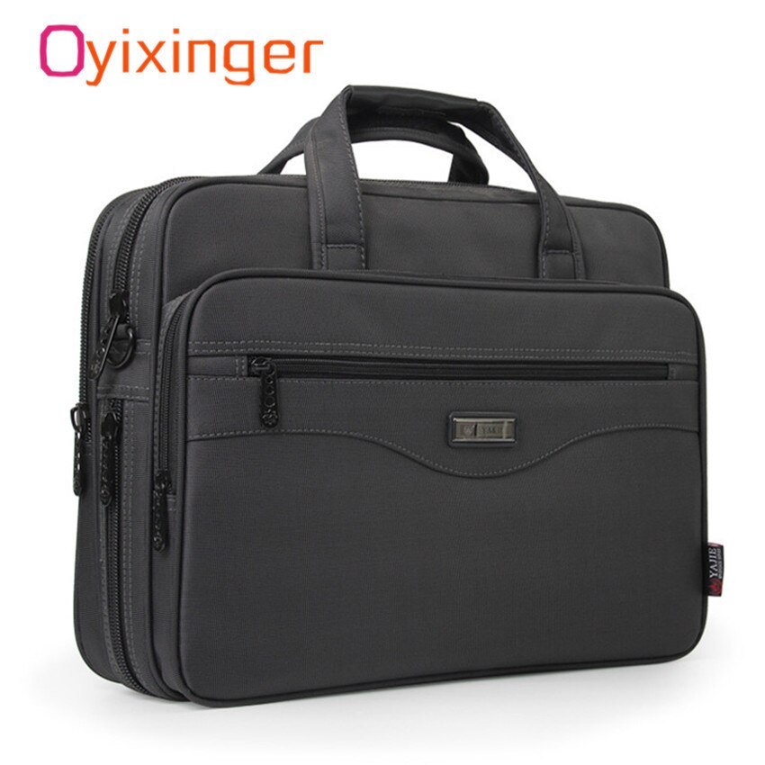 Volasss Men Business Briefcase Laptop Bags Nylon Cloth Waterproof Handbags Gentleman Shoulder Office Work Package