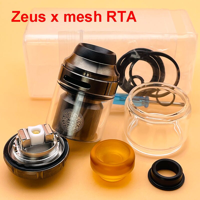 DSXvape zeus x rta zeus x mesh rta atomizer 3.5ml/4.5ml 25mm Ni80 dual coil with mesh deck rebuildable tank vape vaporizer: Mesh-Gun