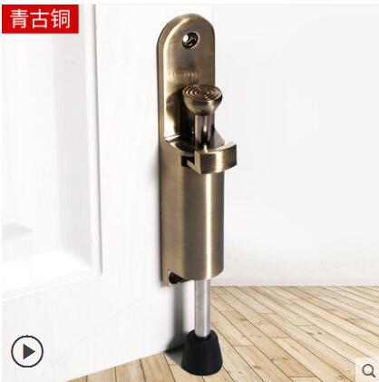 Heavy Duty Door Stopper Zinc Alloy Spring Loaded Step-On doorstop Adjustable Kickdown Door latch Holder Door Buffer Hardware: C