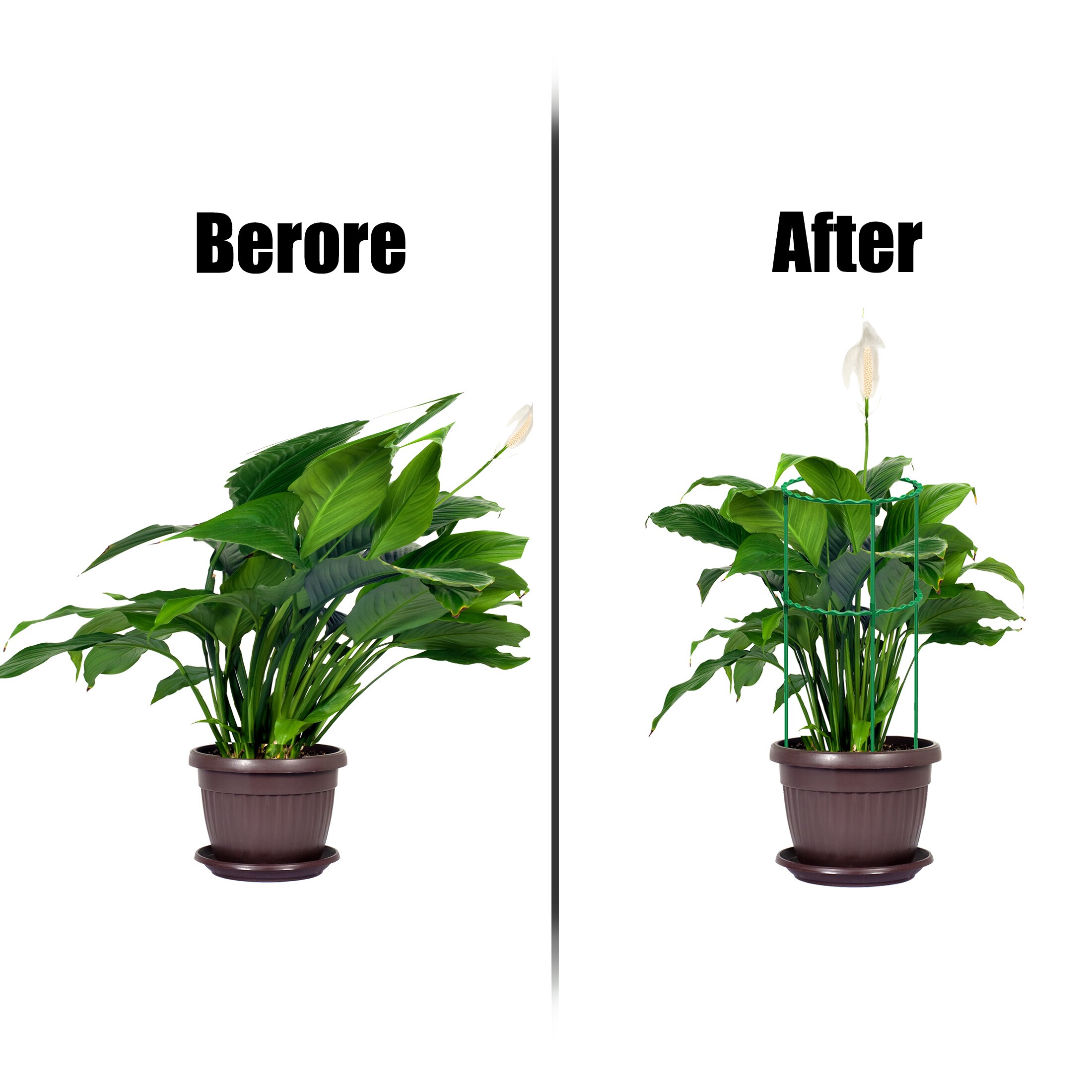 Support de vigne grimpante pour plantes en pot, cadre de Support en acier revêtu de plastique pour fleurs et légumes, outils de Support en treillis pour plantes décoratives, 1 pièce