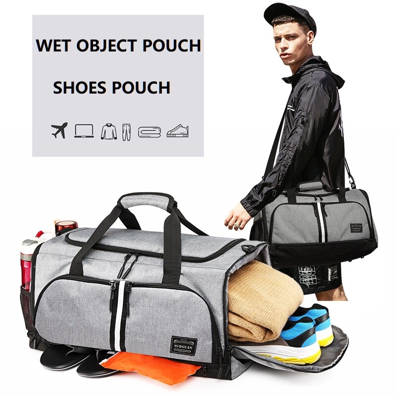 Brand Men&#39;s Travel Bag Handbags Waterproof Oxford Large Capacity Duffle Bag Multifunctional Crossbody Bags with Shoes Pouch