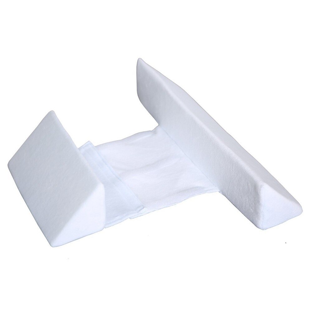 Almohada de para bebés recién nacidos, almohada antideslizante para dormir, almohada triangular de posicionamiento para bebés de 0 a 6 meses: Blanco