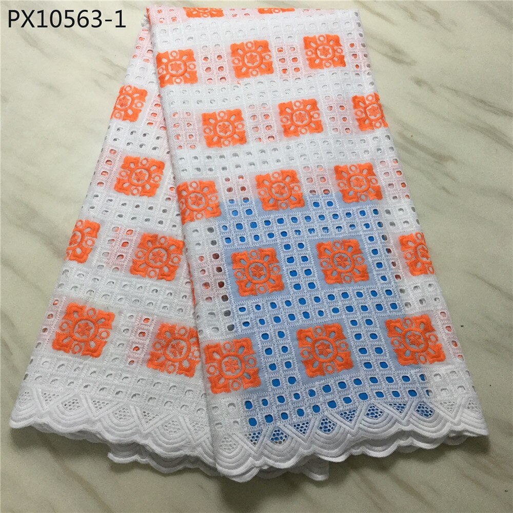 Bon prix le dernier tissu en coton et dentelle sèche suisse pour fête de dame