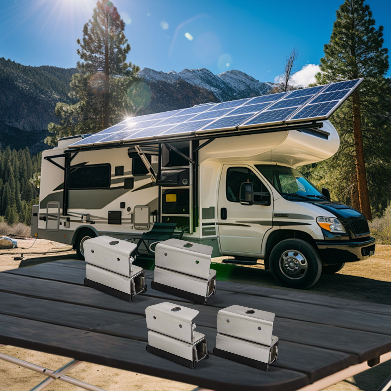 6 Stuks Van Imperiaal Beugels Imperiaal Mount Kit Campers Fotovoltaïsche Beugels Voor PROMASTER Voor Boxer Voor DUCATO Voor jumper