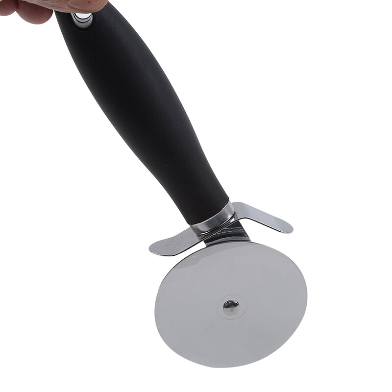 Rvs crêpe mes Pizza Bakken Tools Grote Rubberen Handvat Pizza Wiel ronde roterende speciale wiel cutter snijden