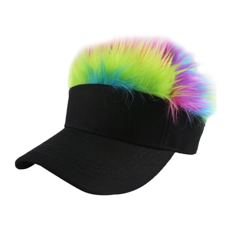 Gorra de béisbol con pelos con púas, peluca, sombrero de béisbol con pelucas con púas, sombrilla concisa informal para hombres y mujeres, visera ajustable, 2022