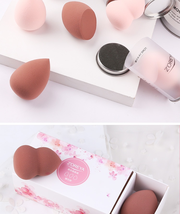 Puff cosmético en polvo para mujer, base de maquillaje esponja, belleza para maquillaje, herramientas y accesorios, forma de gota de agua, 1 ud.