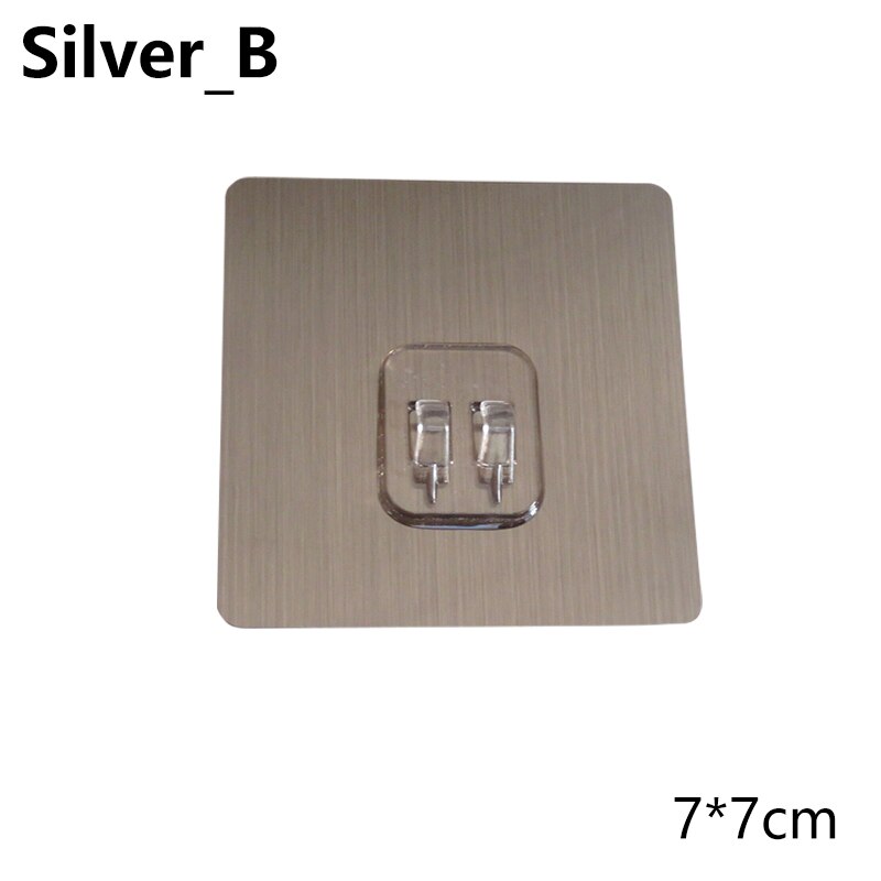 4 stuks plastic haken voor thuis, waterdichte klevende haak voor keuken, badkamer, plank, sticker, muur, sterke klevende haak, hanger: 7