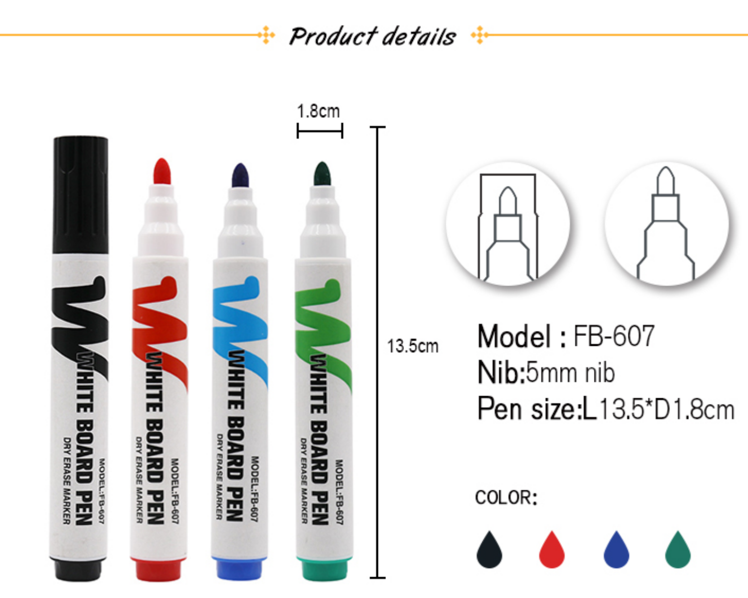 Uitwisbare Whiteboard Marker Pen Droog Wissen Schoolbord Marker Zwart/Blauw/Groen/Rood Krijt Glas Kantoor school Art Marker