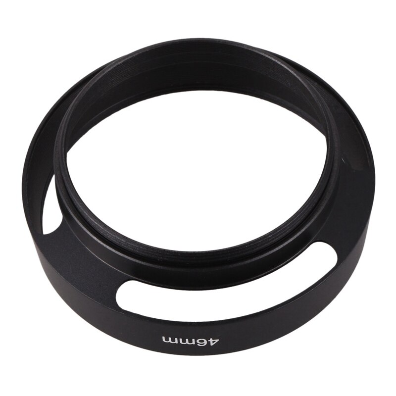 Top sort 46mm metal modlysblænde til 25mm f1.4 35mm f1.6 50mm f1.8 spejlfri