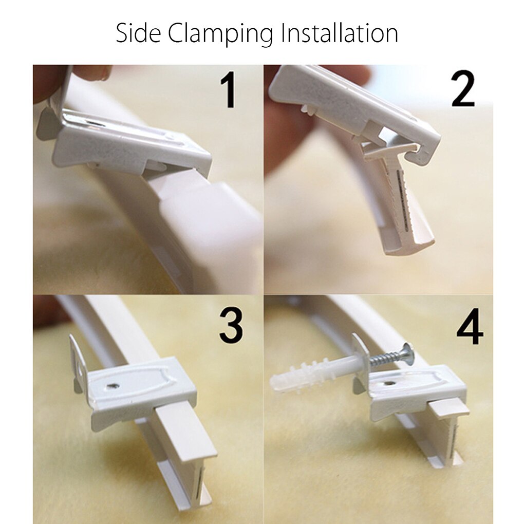Mini Curtain Track Clamping Plate Adjustable Curved Curtain Track Mute Effect Set Durable 450cm Flexible Curtain Track