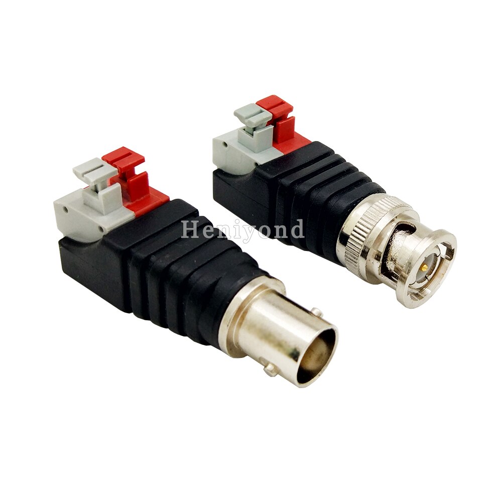 10Pairs/lot Coax CAT5 To Camera CCTV BNC UTP Video Balun Connector Female Adapter BNC Male Plug Accessories For CCTV Camera