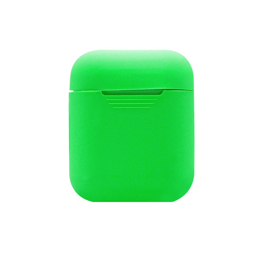 Funda de silicona blanda para auriculares carcasa a prueba de golpes protección a prueba de golpes para Apple Airpods: Verde