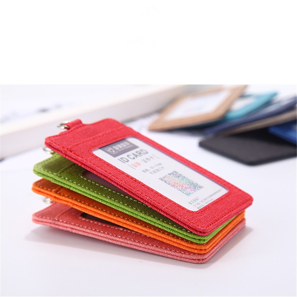 Id Badge Houder Intrekbare Lanyards Lederen Porte Bus Pass Case Cover Slip Mannen Vrouwen Bank Credit Kaarthouder Strap kaarthouder