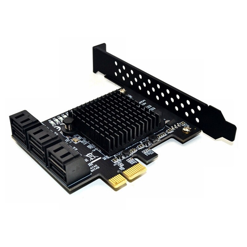 Sata Iii 6 Gbps Controller Uitbreiding Controller ASM109X/Sata 3.0 Non-Raid Ondersteuning 6 Poorten Met 6 Sata kabels