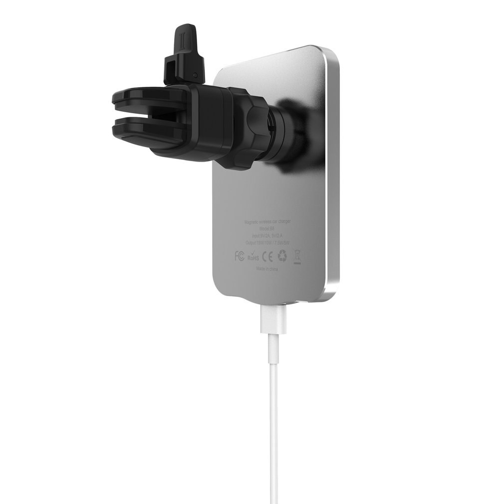 15W Magnetische Auto Draadloze Oplader Qi Snel Opladen Air Auto Voor 12 Stand Telefoon Houder Aluminium B8 Draadloze lader