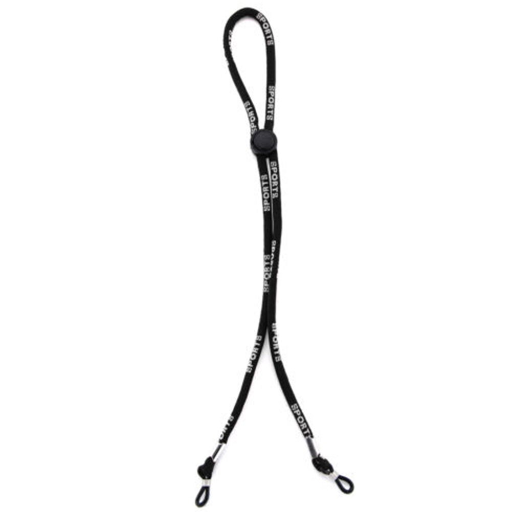 Neopreen Sport Lanyard Zonnebril Nek Bril Drijvende Hoofd Band Anti-Slip Touw: Black